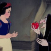 snow-white with apple
